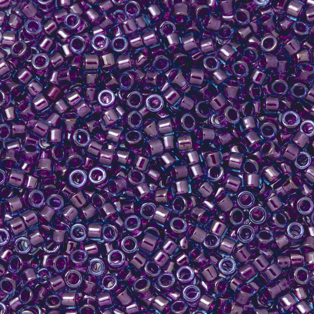 Toho Aiko Seed Beads, 11/0 #252 'Royal Purple-Lined Aqua' (4 Grams)