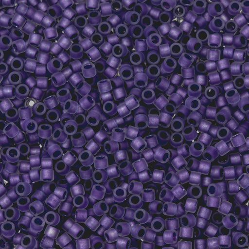 Toho Aiko Seed Beads, 11/0 #265FM 'Frosted Metallic Purple-Lined Crystal Rainbow' (4 Grams)