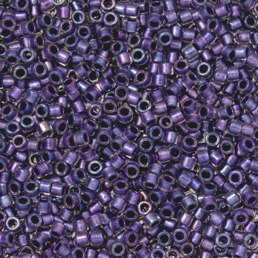 Toho Aiko Seed Beads, 11/0 #265 'Royal Purple-Lined Crystal Luster Rainbow' (4 Grams)