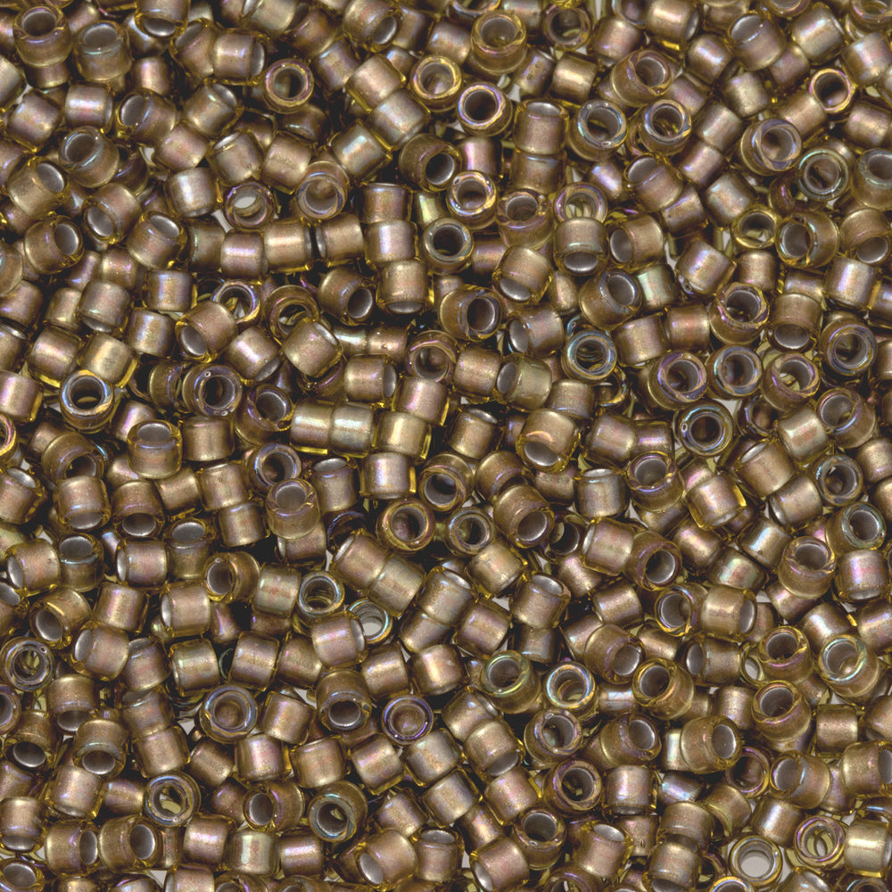 Toho Aiko Seed Beads, 11/0 #278 'Gold-Lined Topaz Luster' (4 Grams)