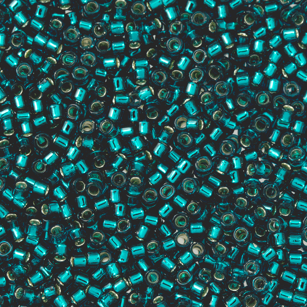 Toho Aiko Seed Beads, 11/0 #27BD 'Transparent Silver-Lined Teal' (4 Grams)