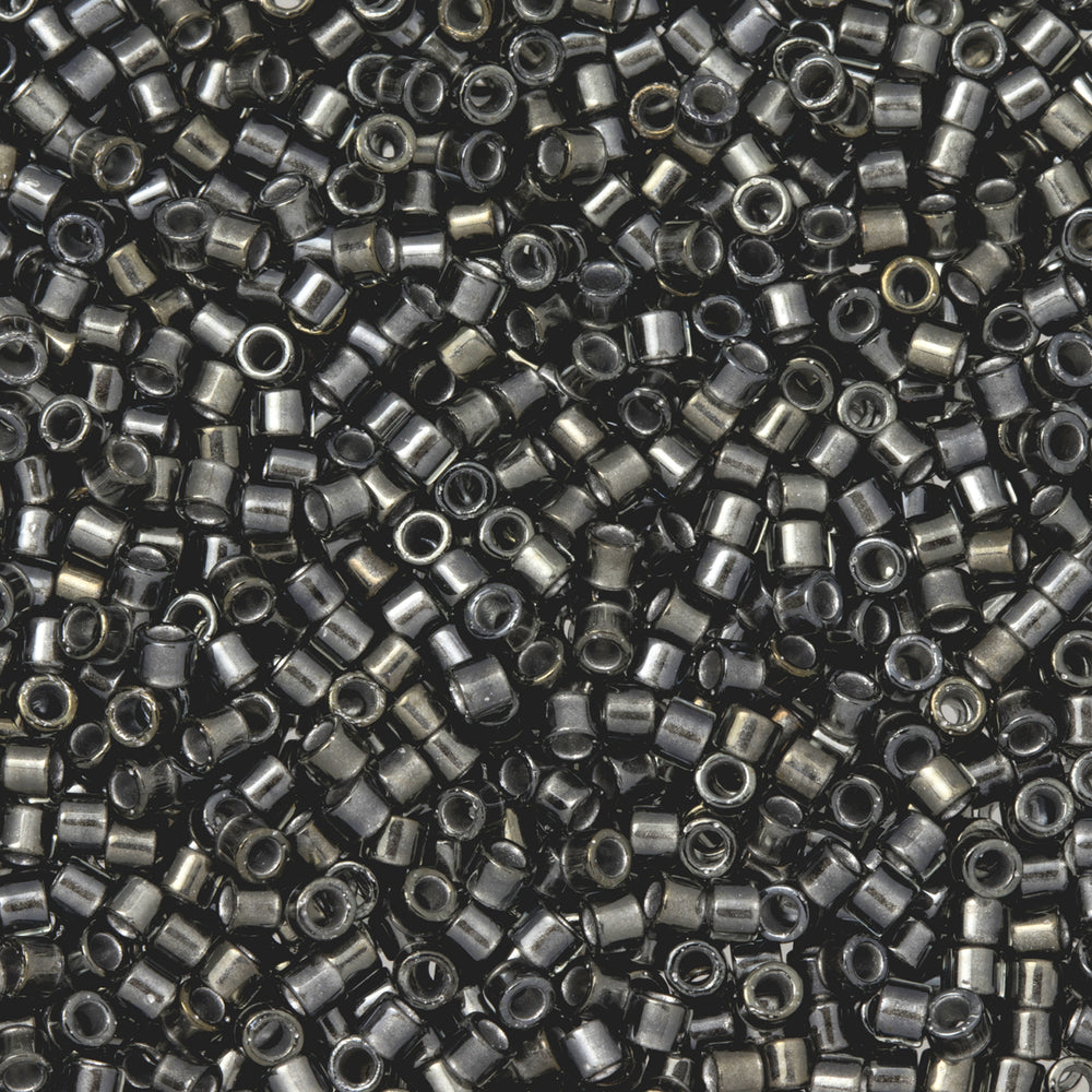 Toho Aiko Seed Beads, 11/0 #282 'Gunmetal-Lined Crystal Luster' (4 Grams)