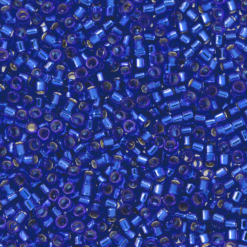 Toho Aiko Seed Beads, 11/0 #28 'Transparent Silver-Lined Cobalt' (4 Grams)