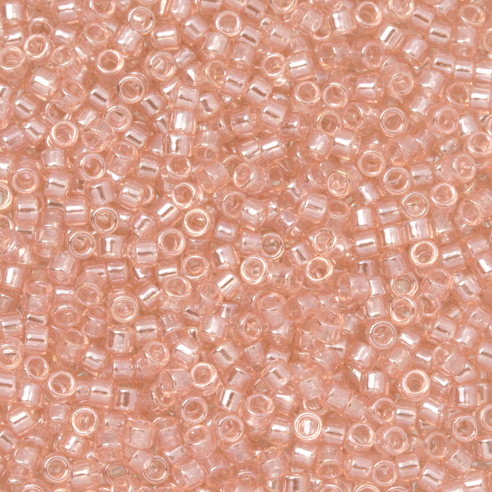 Toho Aiko Seed Beads, 11/0 #290 'Soft Pink-Lined Crystal Luster' (4 Grams)