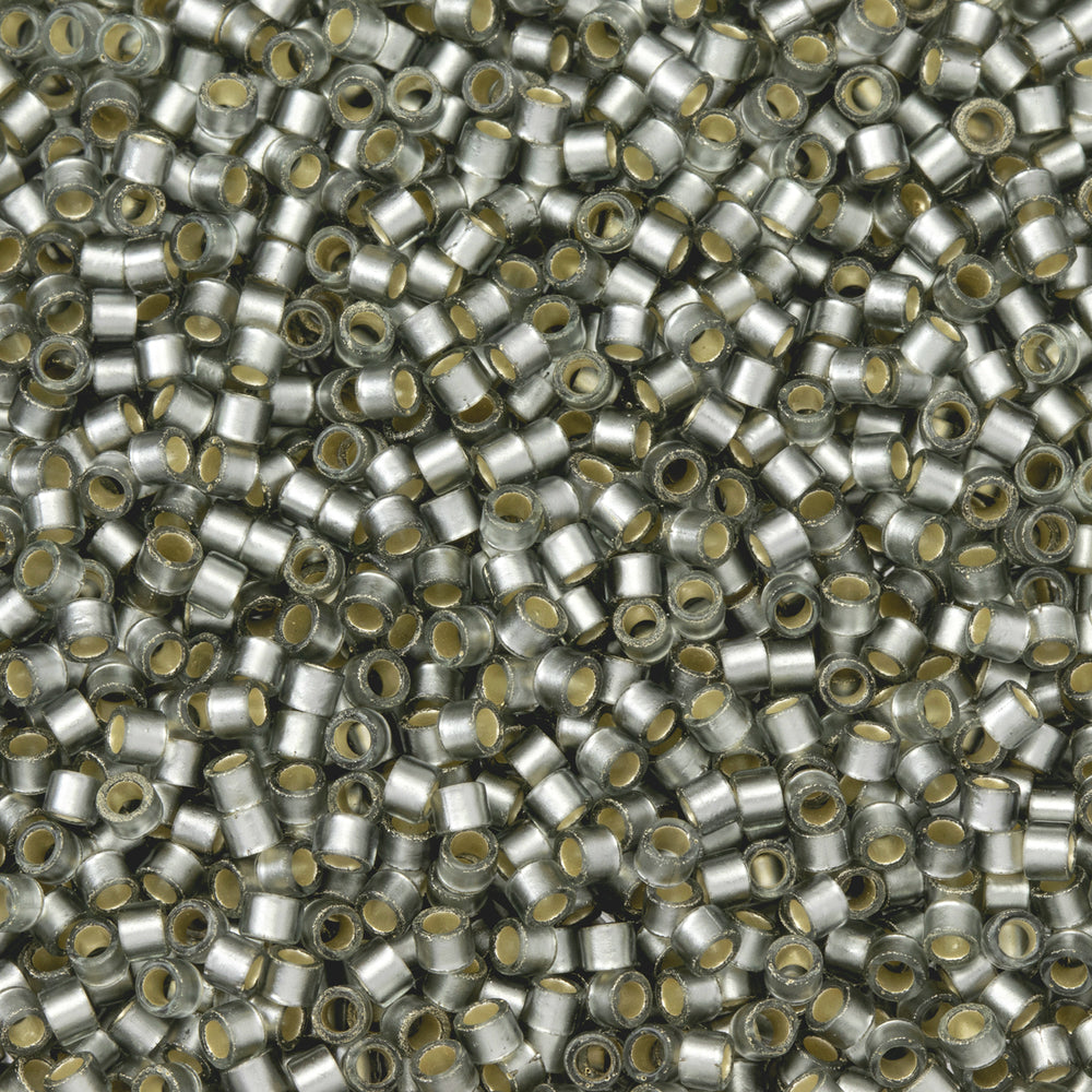 Toho Aiko Seed Beads, 11/0 #29F 'Frosted Silver-Lined Lt Gray' (4 Grams)