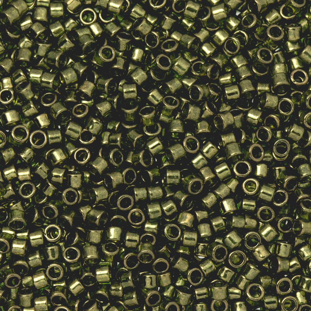 Toho Aiko Seed Beads, 11/0 #324 'Prairie Green Gold Luster' (4 Grams)