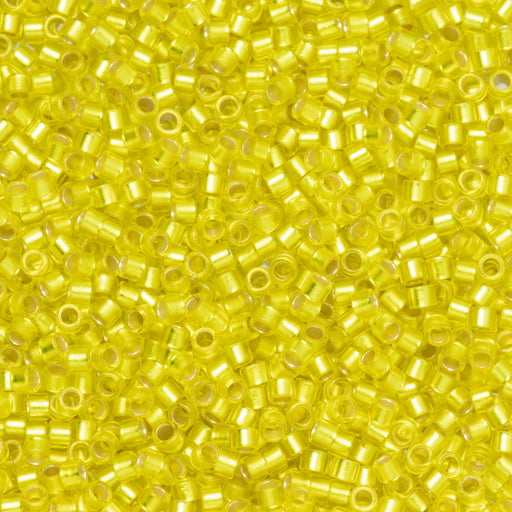 Toho Aiko Seed Beads, 11/0 #32F 'Frosted Silver-Lined Lemon' (4 Grams)