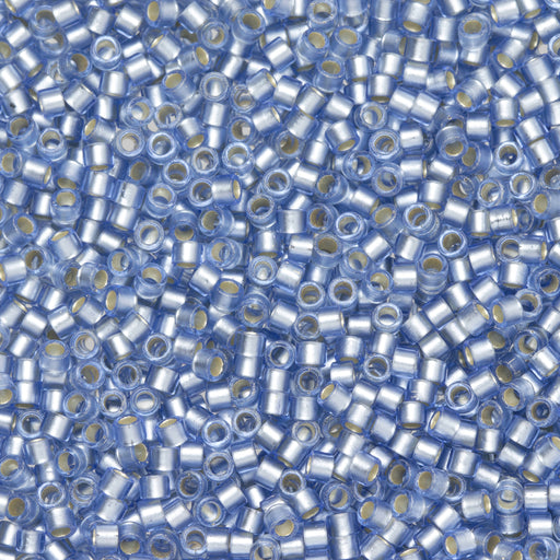 Toho Aiko Seed Beads, 11/0 #33F 'Matte Silver-Lined Lt Sapphire' (4 Grams)