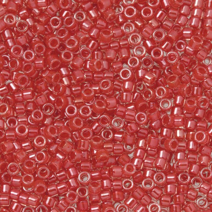 Toho Aiko Seed Beads, 11/0 #341 'Tomato-Lined Crystal' (4 Grams)