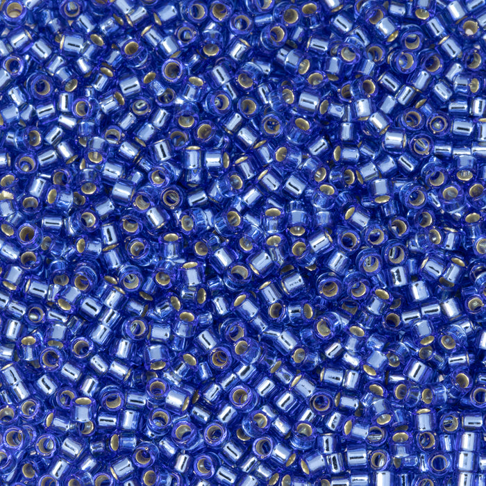 Toho Aiko Seed Beads, 11/0 #35 'Transparent Silver-Lined Sapphire' (4 Grams)