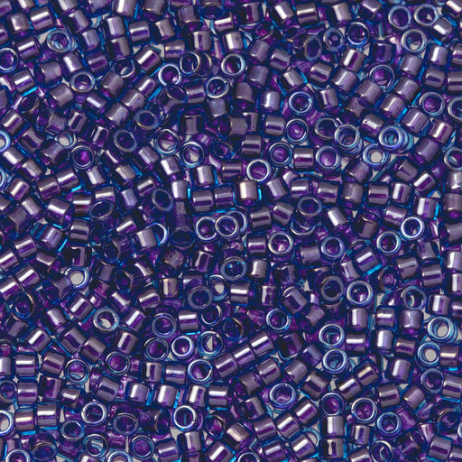 Toho Aiko Seed Beads, 11/0 #361 'Violet-Lined Dark Aqua' (4 Grams)