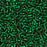 Toho Aiko Seed Beads, 11/0 #36 'Transparent Silver-Lined Green Emerald' (4 Grams)