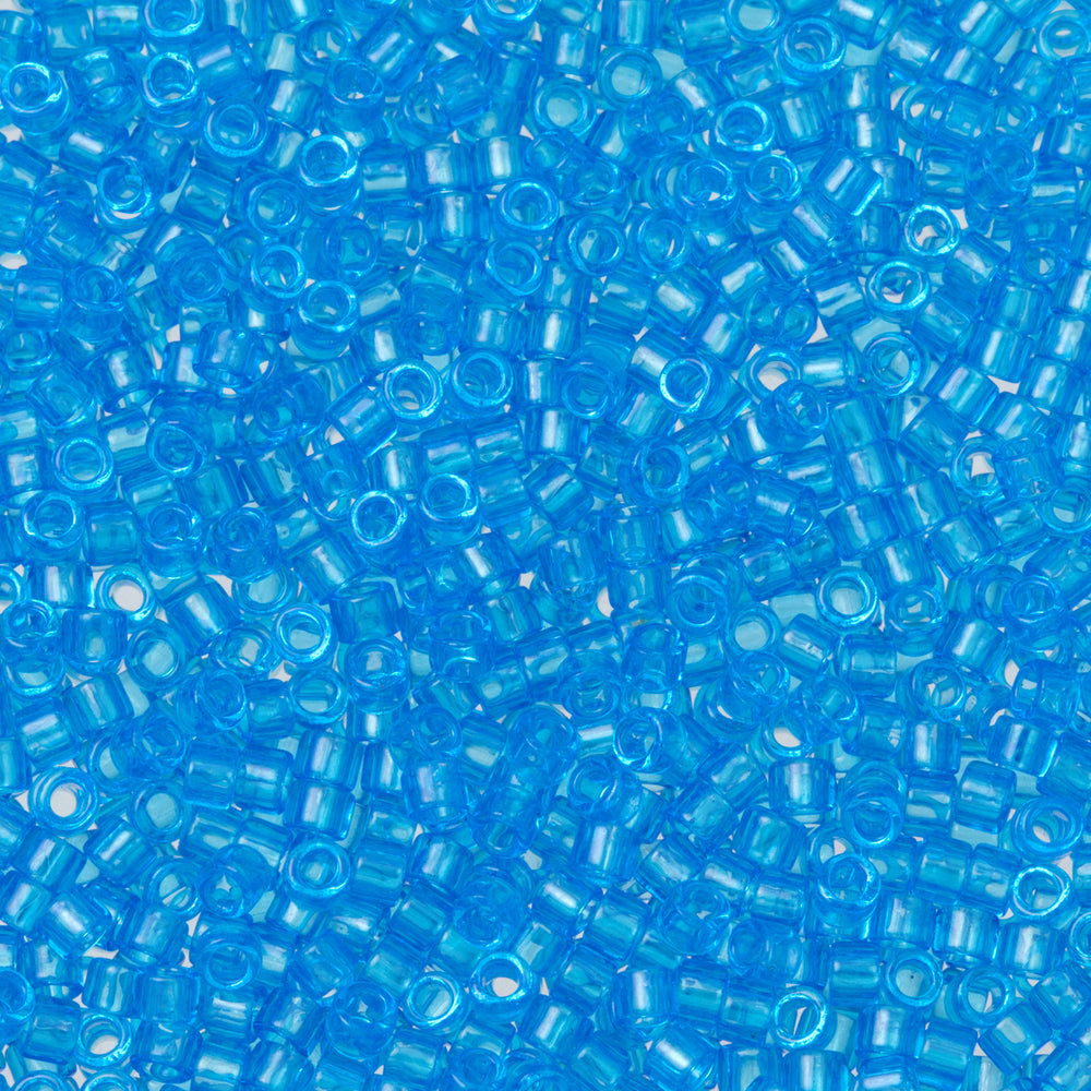 Toho Aiko Seed Beads, 11/0 #3B 'Transparent Dark Aquamarine' (4 Grams)