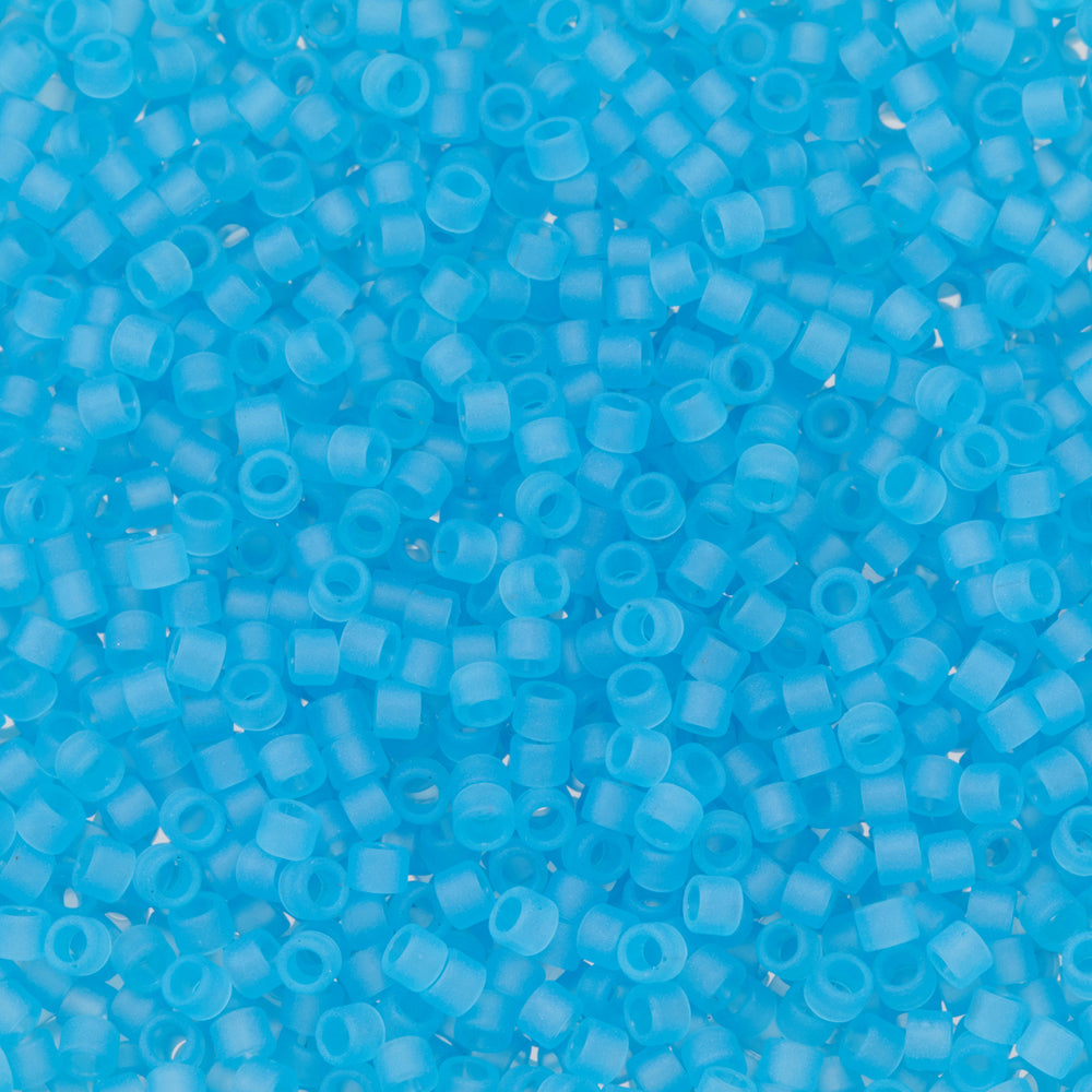 Toho Aiko Seed Beads, 11/0 #3F 'Transparent Frosted Aquamarine' (4 Grams)