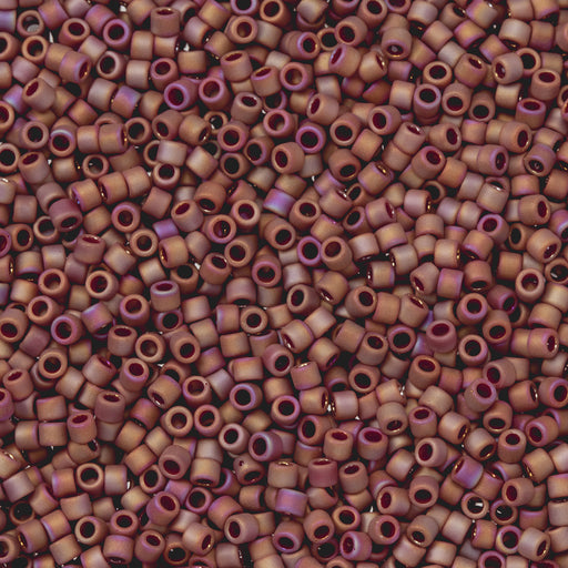 Toho Aiko Seed Beads, 11/0 #405F 'Opaque Matte Cherry Rainbow' (4 Grams)