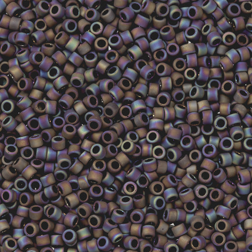Toho Aiko Seed Beads, 11/0 #406F 'Opaque Matte Oxblood Rainbow' (4 Grams)