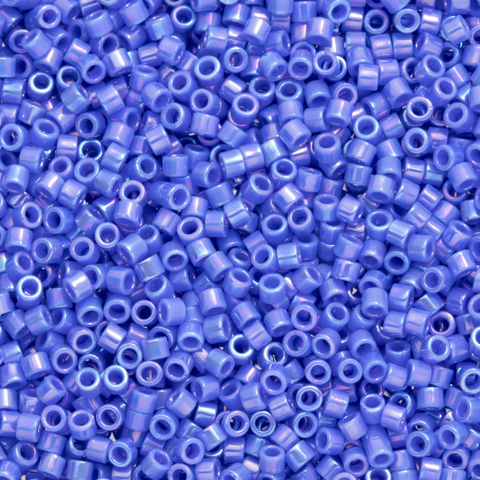 Toho Aiko Seed Beads, 11/0 #408L 'Opaque Periwinkle Rainbow' (4 Grams)