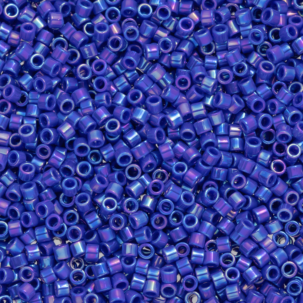 Toho Aiko Seed Beads, 11/0 #408 'Opaque Navy-Blue Rainbow' (4 Grams)