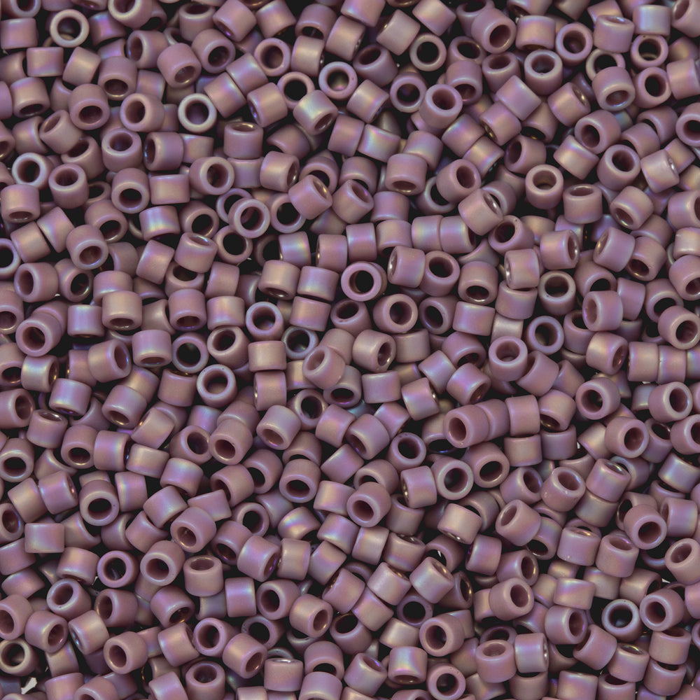 Toho Aiko Seed Beads, 11/0 #412F 'Opaque Matte Lavender Rainbow' (4 Grams)