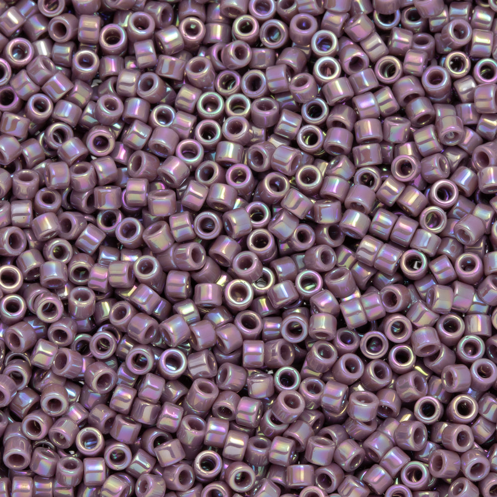 Toho Aiko Seed Beads, 11/0 #412 'Opaque Lavender Rainbow' (4 Grams)