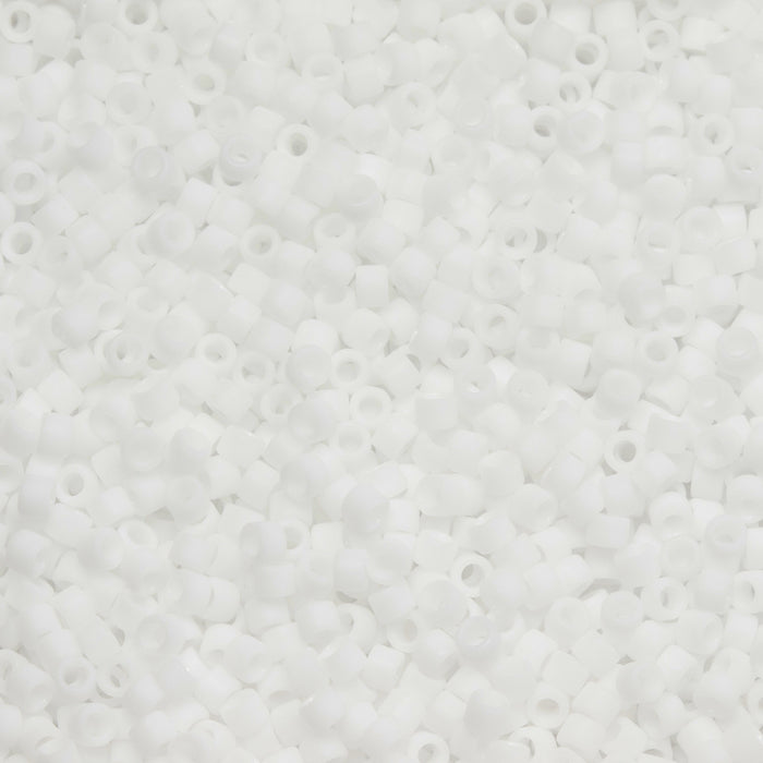 Toho Aiko Seed Beads, 11/0 #41F 'Opaque Frosted White' (4 Grams)