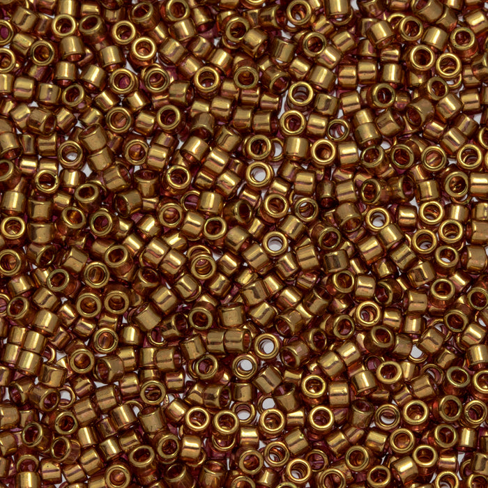 Toho Aiko Seed Beads, 11/0 #421 'Transparent Pink Gold Luster' (4 Grams)