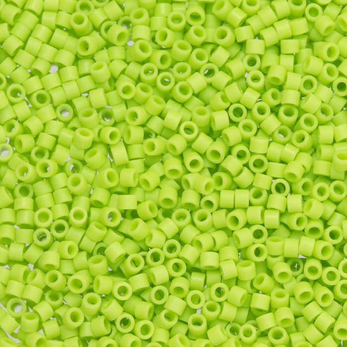 Toho Aiko Seed Beads, 11/0 #44F 'Opaque Frosted Sour Apple' (4 Grams)