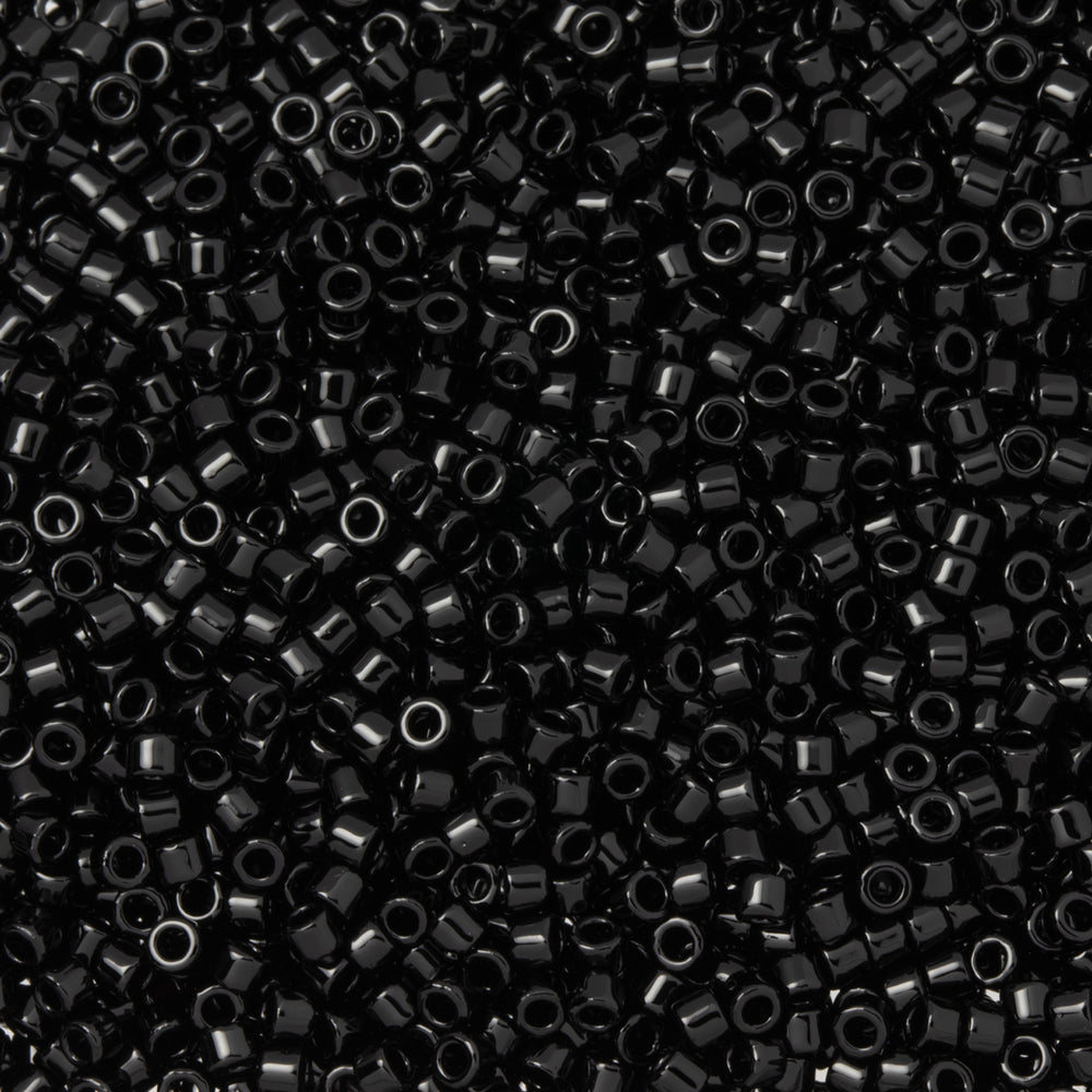 Toho Aiko Seed Beads, 11/0 #49 'Opaque Jet' (4 Grams)