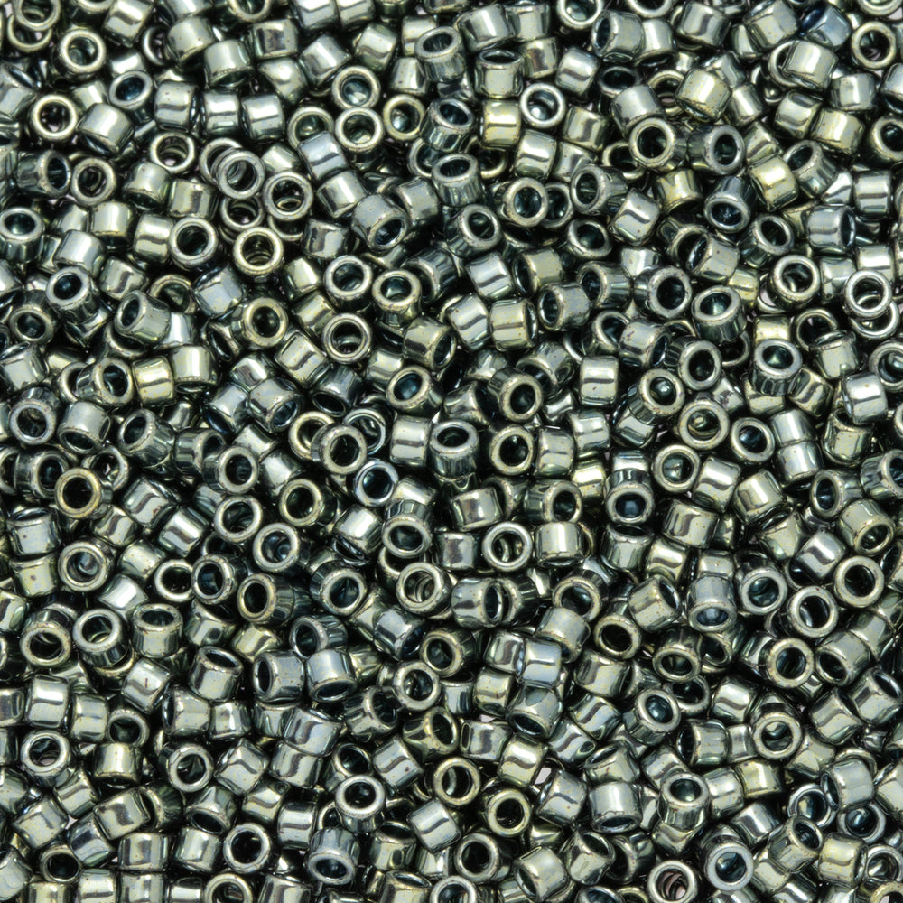 Toho Aiko Seed Beads, 11/0 #512 'Galvanized Green Silver' (4 Grams)