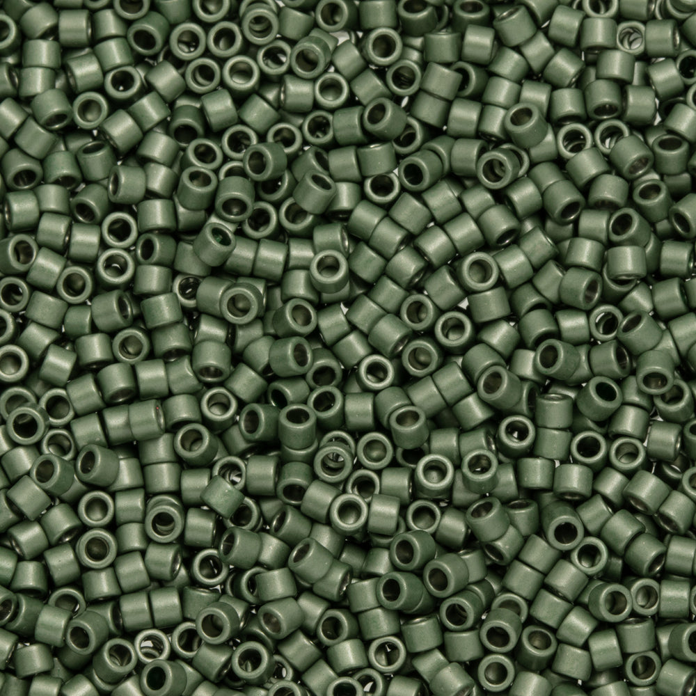 Toho Aiko Seed Beads, 11/0 #517F 'Galvanized Matte Peridot-Hematite' (4 Grams)