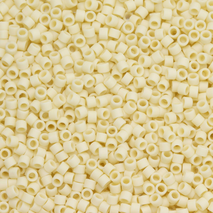 Toho Aiko Seed Beads, 11/0 #51F 'Opaque Frosted Lt Beige' (4 Grams)