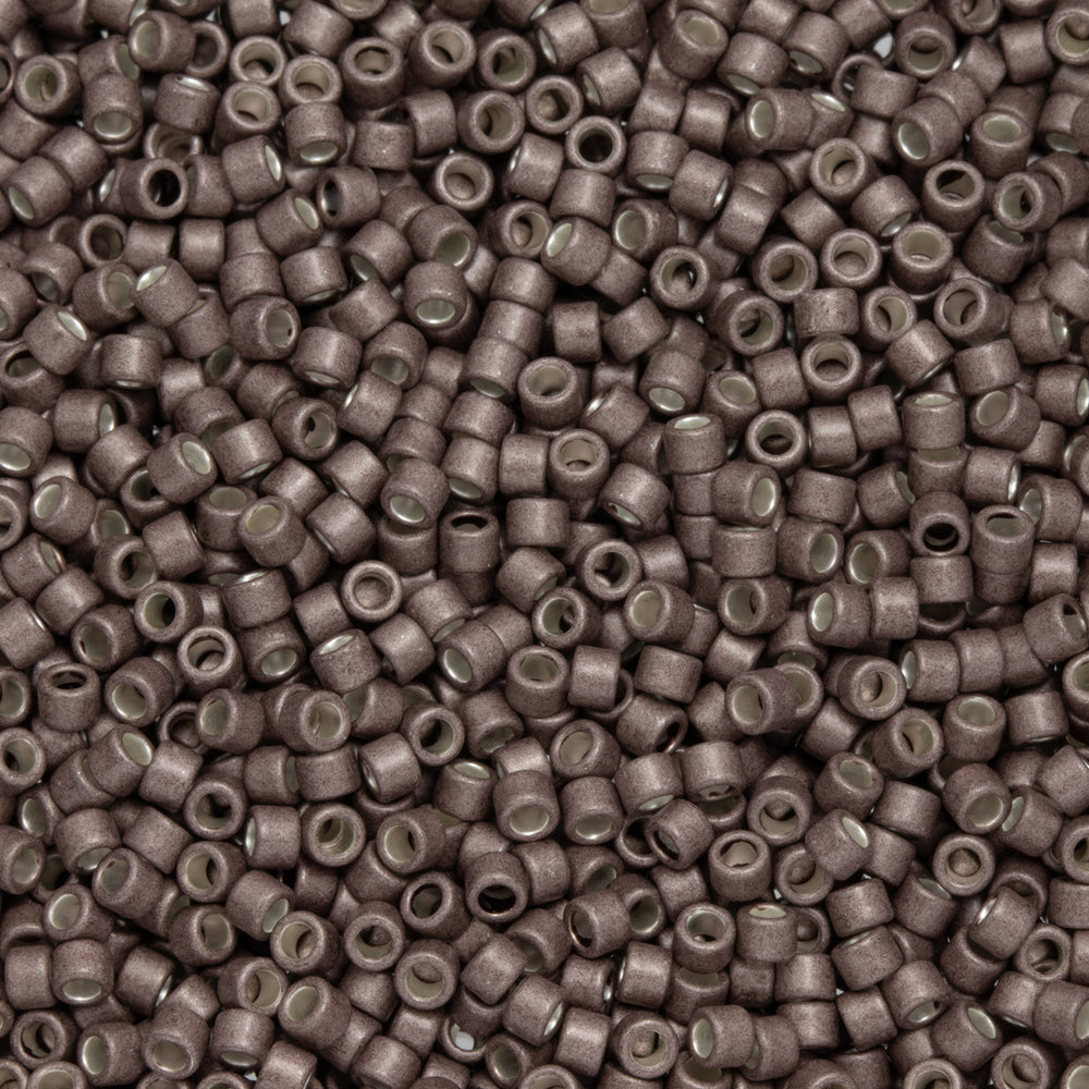 Toho Aiko Seed Beads, 11/0 #556F 'Galvanized Matte Mocha Frost' (4 Grams)