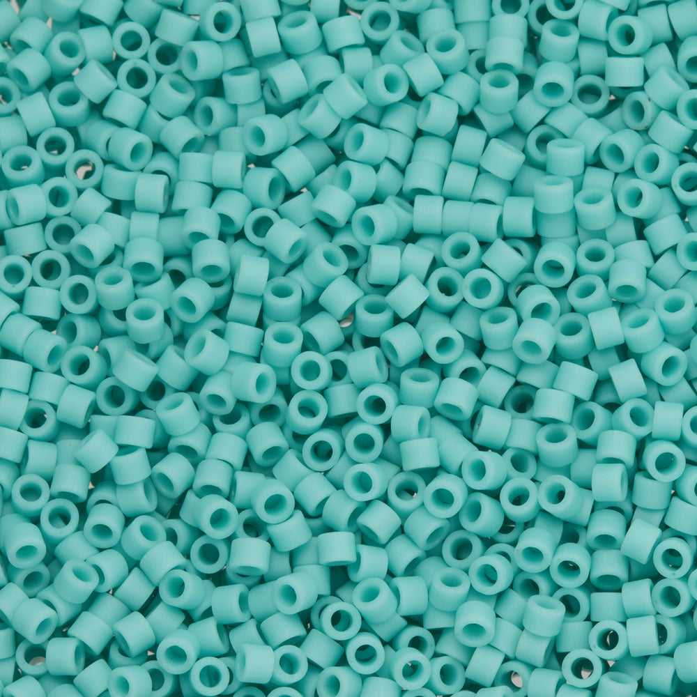 Toho Aiko Seed Beads, 11/0 #55F 'Opaque Frosted Turquoise' (4 Grams)