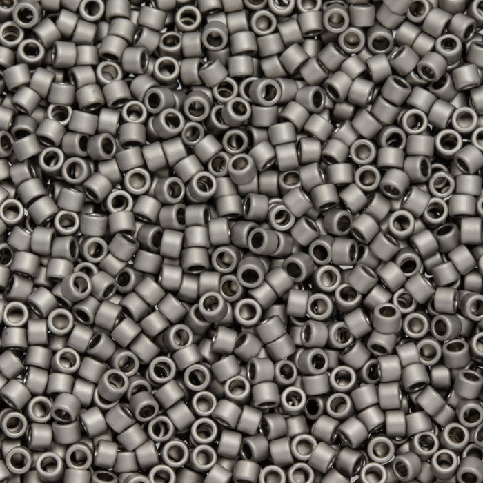 Toho Aiko Seed Beads, 11/0 #566 'Metallic Matte Antique Silver' (4 Grams)