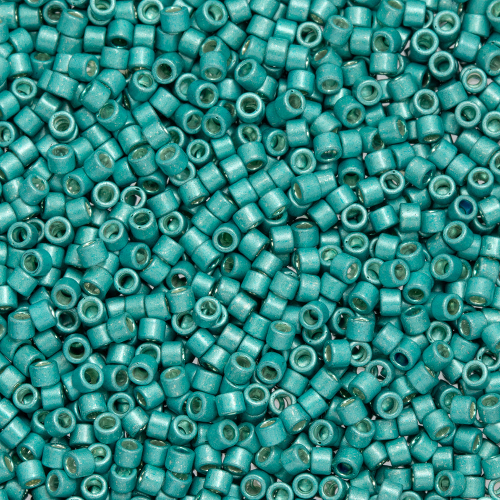 Toho Aiko Seed Beads, 11/0 #569F 'Galvanized Matte Teal' (4 Grams)