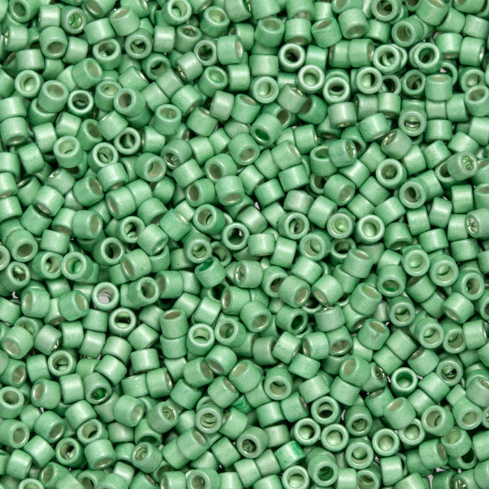 Toho Aiko Seed Beads, 11/0 #570F 'Galvanized Matte Mint Green' (4 Grams)