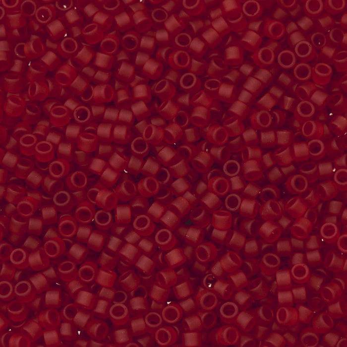 Toho Aiko Seed Beads, 11/0 #5CF 'Transparent Frosted Ruby' (4 Grams)