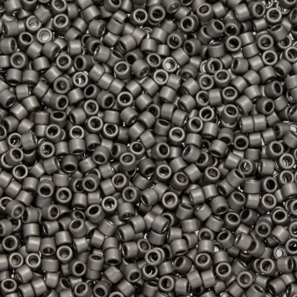 Toho Aiko Seed Beads, 11/0 #602F 'Metallic Matte Gunmetal' (4 Grams)