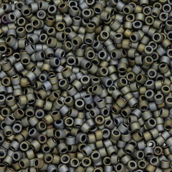 Toho Aiko Seed Beads, 11/0 #613 'Opaque Matte Gray Iris' (4 Grams)