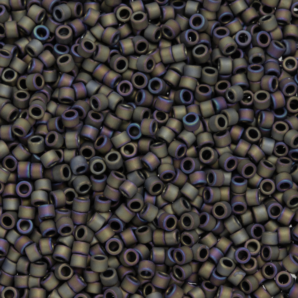 Toho Aiko Seed Beads, 11/0 #614 'Opaque Matte Brown Iris' (4 Grams)