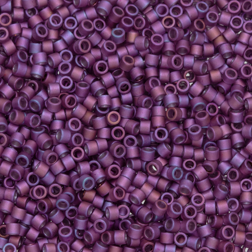 Toho Aiko Seed Beads, 11/0 #625F 'Transparent Frosted Blackberry Gold Luster' (4 Grams)