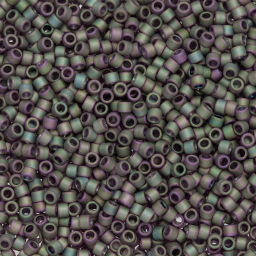 Toho Aiko Seed Beads, 11/0 #627F 'Transparent Frosted Sugar Plum Gold Luster' (4 Grams)