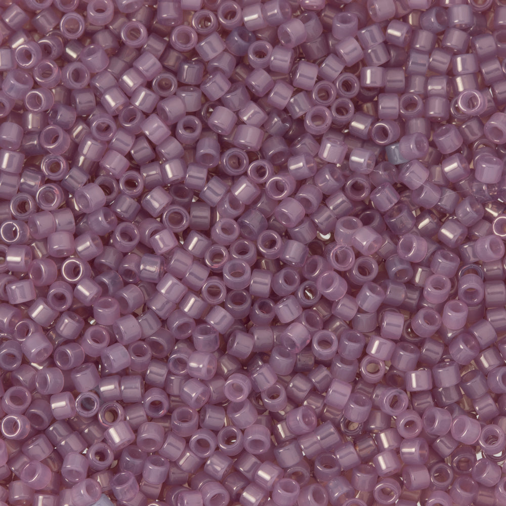 Toho Aiko Seed Beads, 11/0 #662 'Transparent Milky Lilac Gold Luster' (4 Grams)