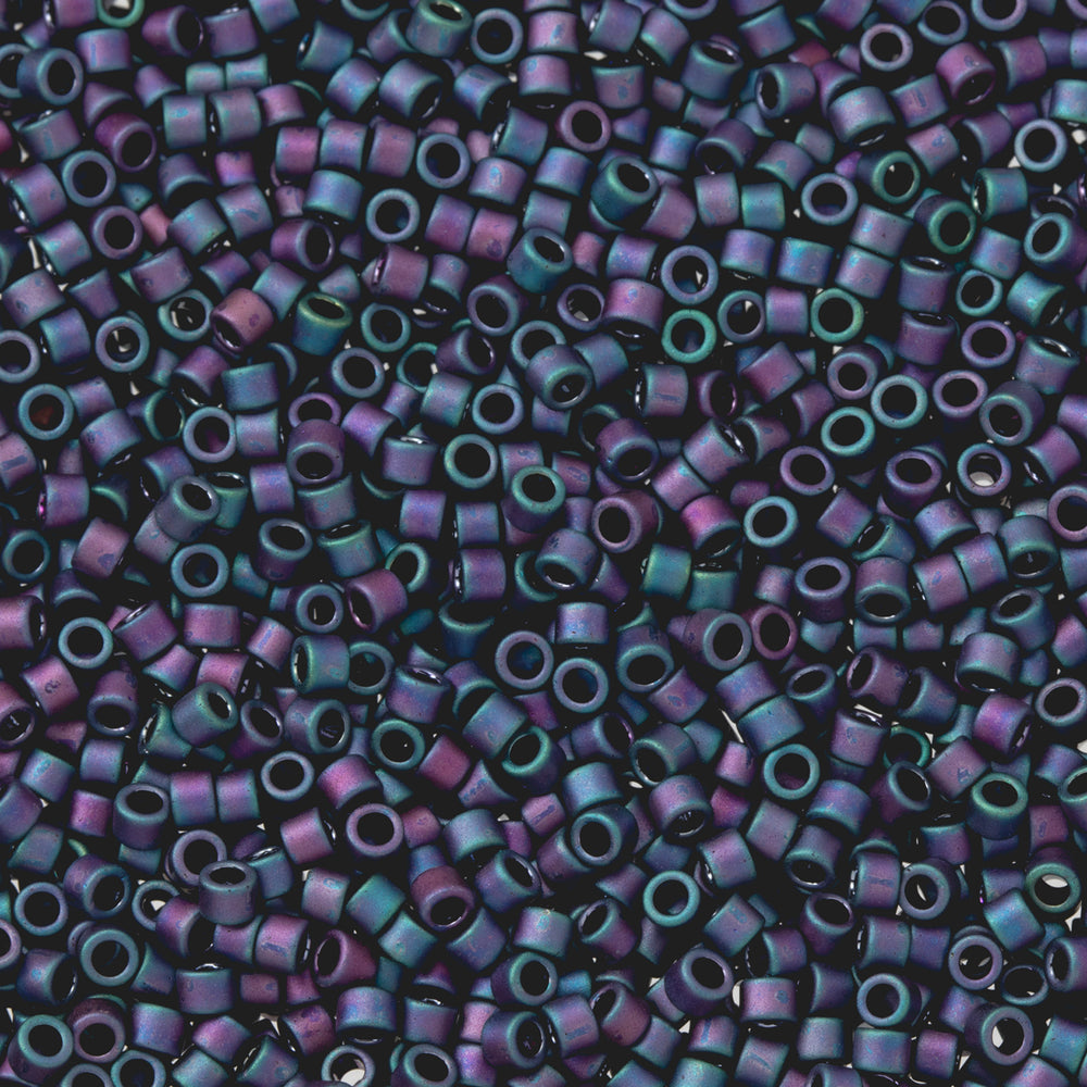Toho Aiko Seed Beads, 11/0 #705 'Matte Blue Iris' (4 Grams)