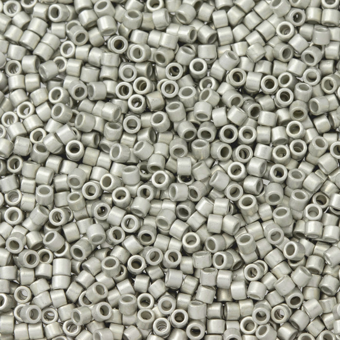 Toho Aiko Seed Beads, 11/0 #714F 'Metallic Matte Chrome Silver' (4 Grams)