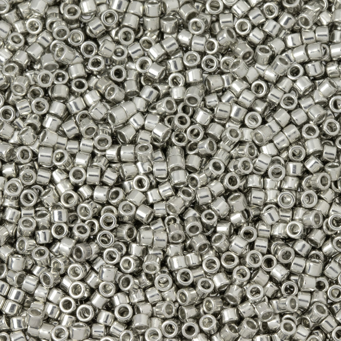 Toho Aiko Seed Beads, 11/0 #714 'Metallic Chrome Silver' (4 Grams)