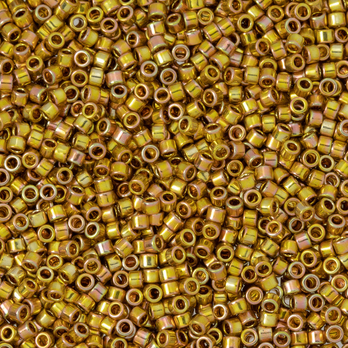 Toho Aiko Seed Beads, 11/0 #722 'Metallic Gold Aurora' (4 Grams)