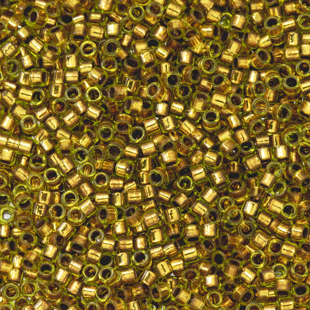 Toho Aiko Seed Beads, 11/0 #747 'Copper-Lined Lime Green' (4 Grams)