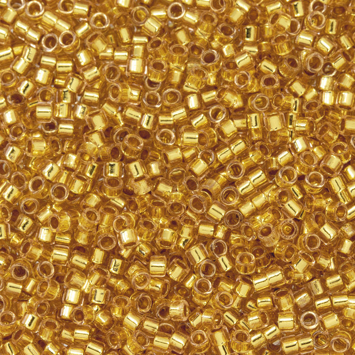 Toho Aiko Seed Beads, 11/0 #753 'Gold-Lined Rosaline' (4 Grams)