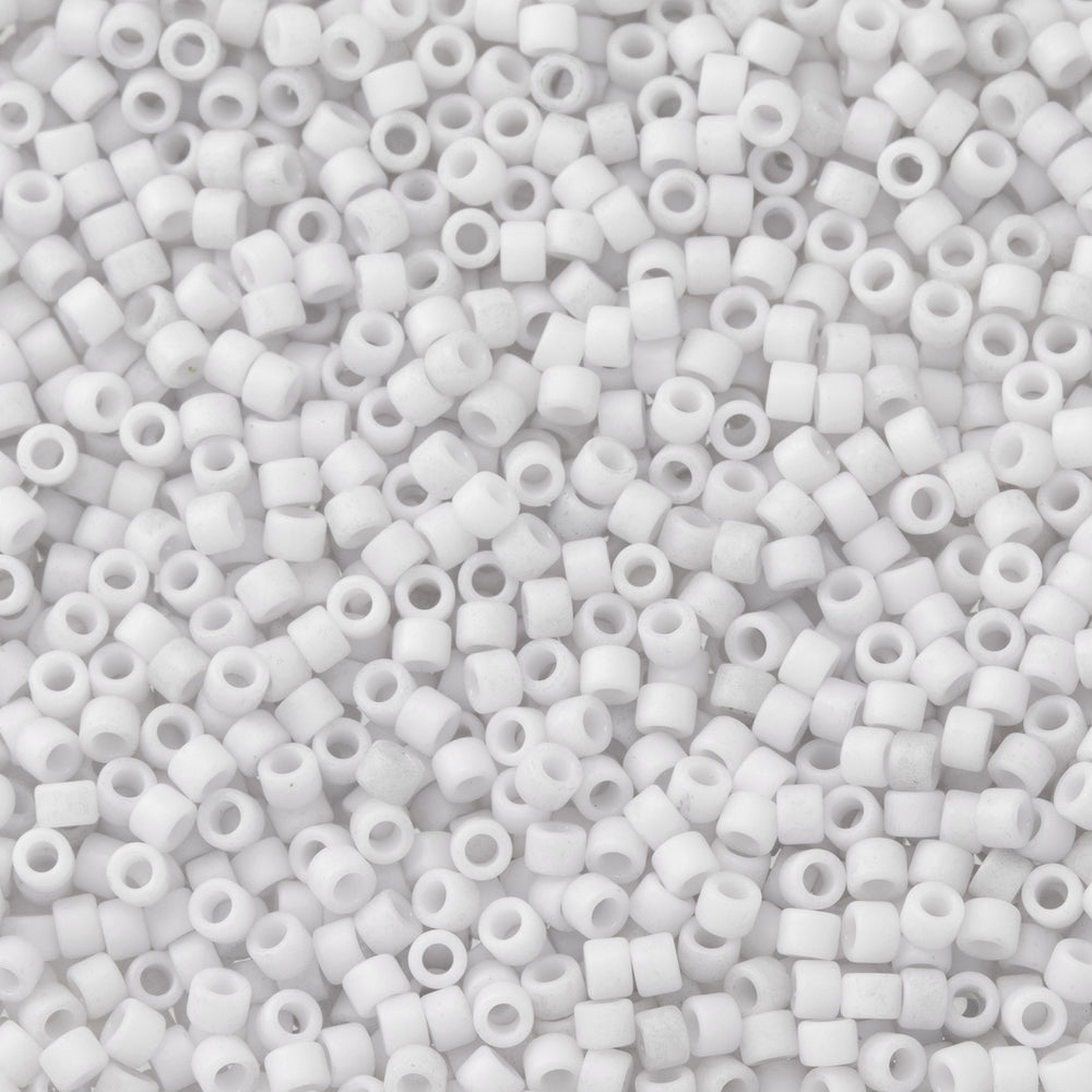 Toho Aiko Seed Beads, 11/0 #767 'Opaque Matte Cumulus Gray' (4 Grams)